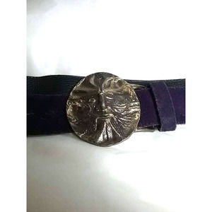 Russ Creations Purple Suede 32" Belt and Accurate 6201 Metal Pagan Buckle